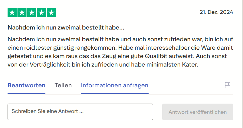 Pharmax customer review on Trustpilot