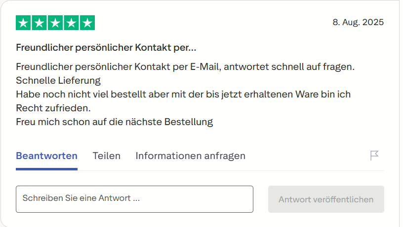 Pharmax customer review on Trustpilot