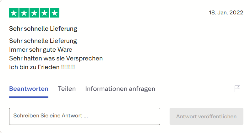 Pharmax customer review on Trustpilot
