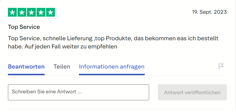 Pharmax customer review on Trustpilot