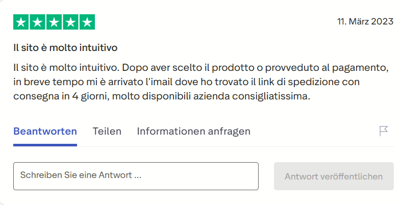 Pharmax customer review on Trustpilot