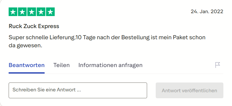 Pharmax customer review on Trustpilot