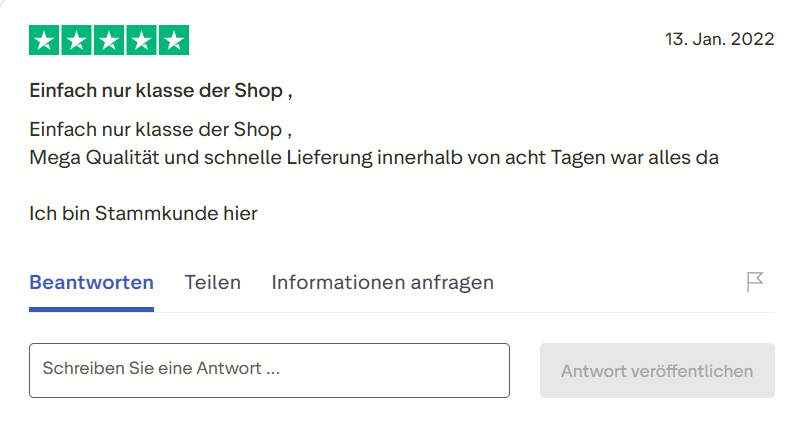 Pharmax customer review on Trustpilot
