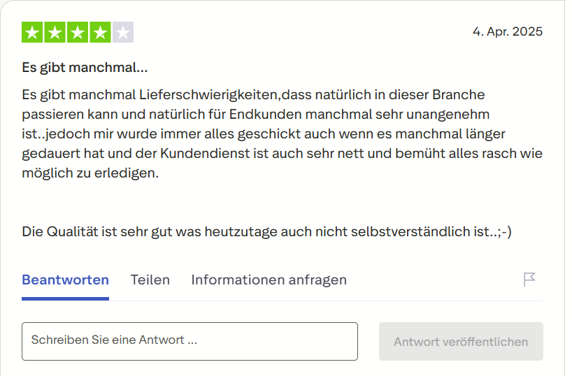 Pharmax customer review on Trustpilot