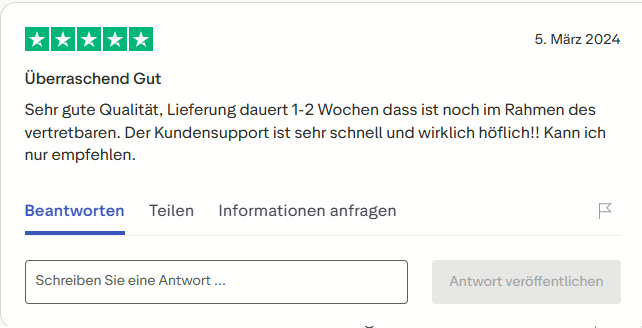Pharmax customer review on Trustpilot