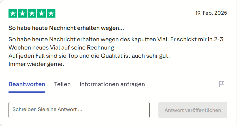 Pharmax customer review on Trustpilot