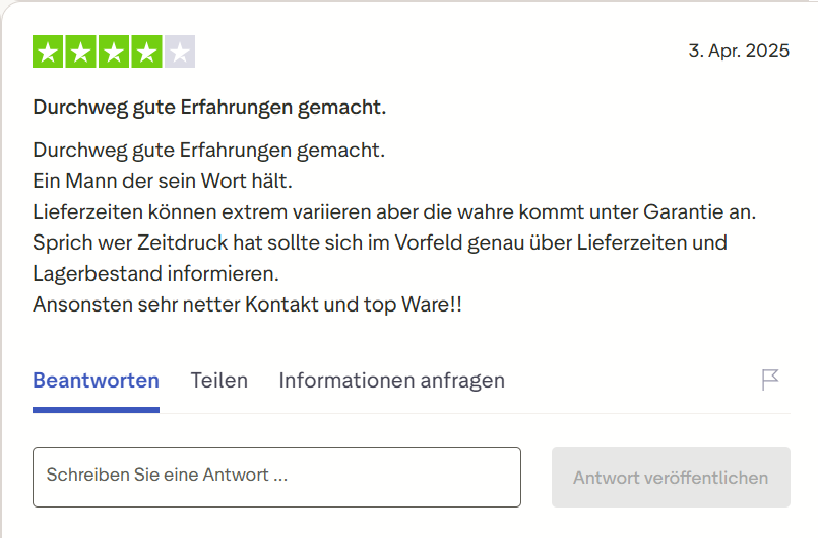 Pharmax customer review on Trustpilot
